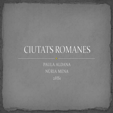 Ciutats romanes