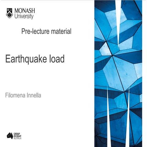 Earthquake load design to Australian standard | PDF