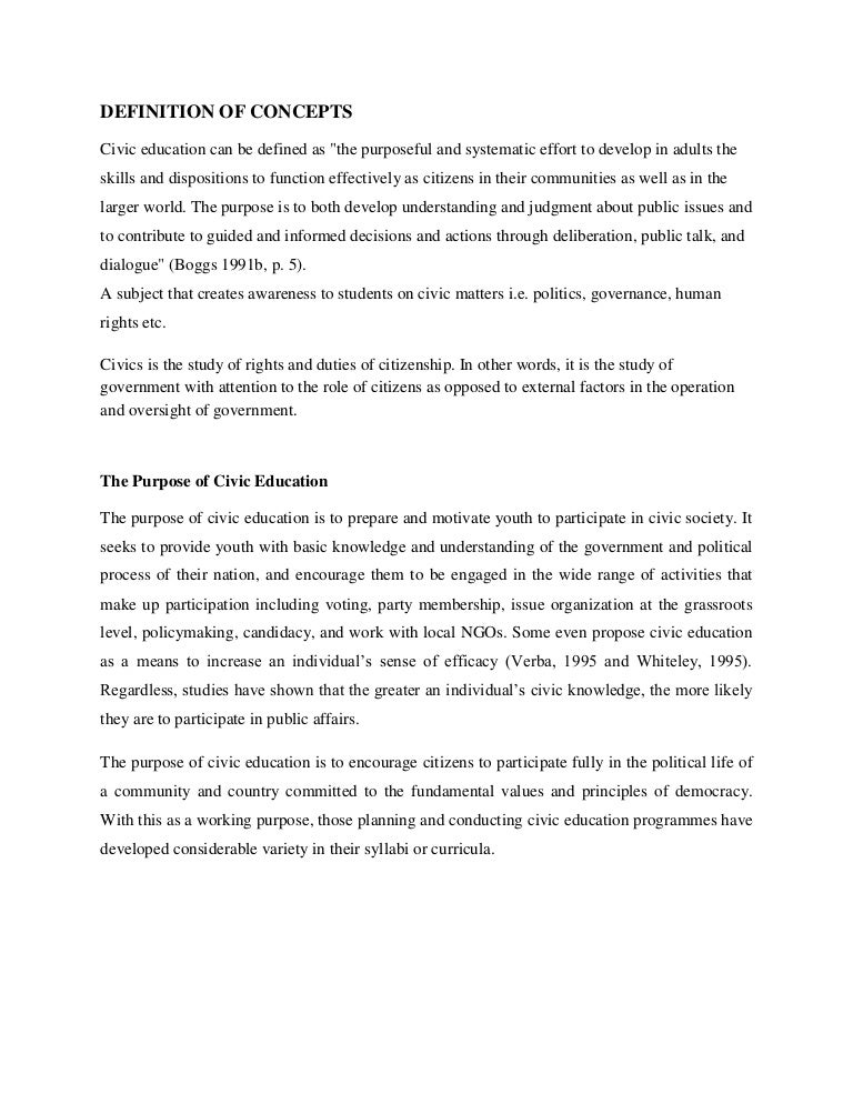 civic activities definition