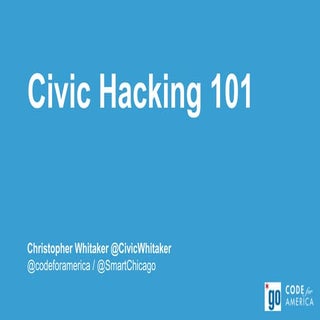 Civic Hacking 101 - 2015