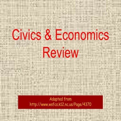 Civics and economics final review