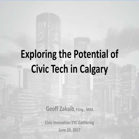 Civic Tech in Calgary