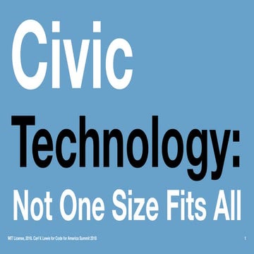 "Civic Innovation: It's Not One Size Fits All"