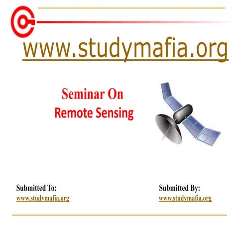 remote sensing and its uses and purposes.