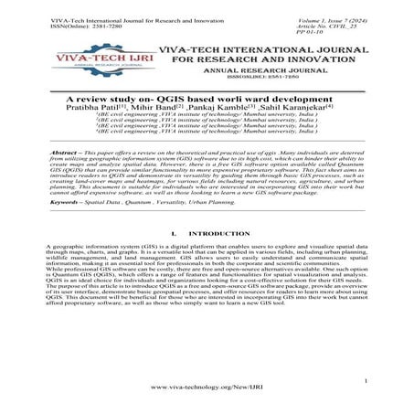 A review study on- QGIS based worli ward development | PDF