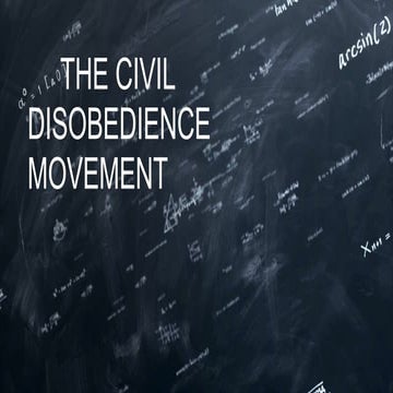 The turning point in indian nationalism Civil Disobedience Movement. | PPTX