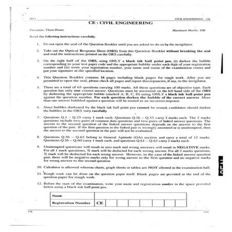 GATE EXAM CIVIL ENGINEERING QUESTION PAPER PDF visual data 4