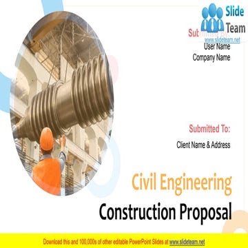 Civil Engineering Construction Proposal PowerPoint Presentation Slides