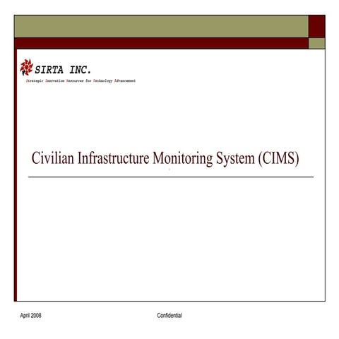 Civilian Infrastructure Monitoring System Generic