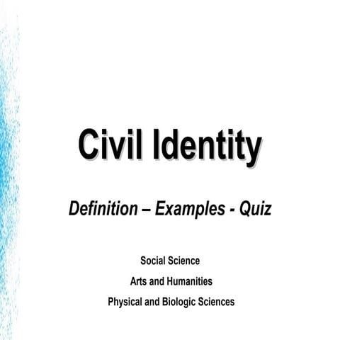 Civil Identity - Sociology 101 | PPT