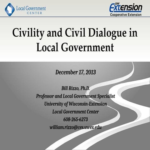 CivilityCivil Dialogue  Local Government Unit