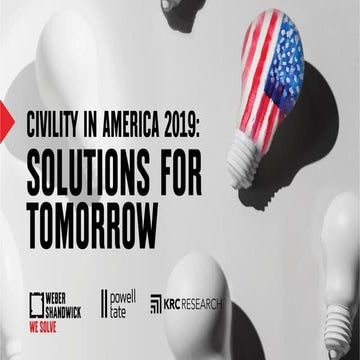 Civility in America 2019: Solutions for Tomorrow | PDF