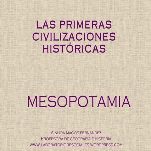 Civilizaciones fluviales-mesopotamia