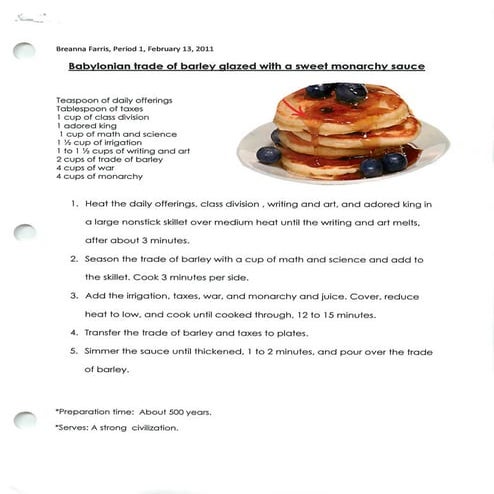 Civilization recipe | PDF