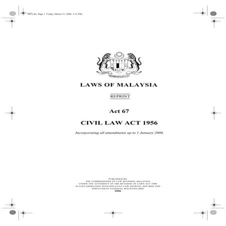 civil law Act 67.pdf REFERENCES FOR STUDENT | PDF