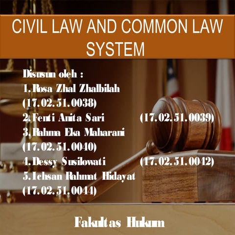 Civil law and Common Law System Part I