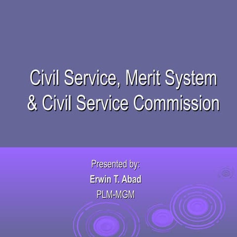 Civil service, Merit system and CSC