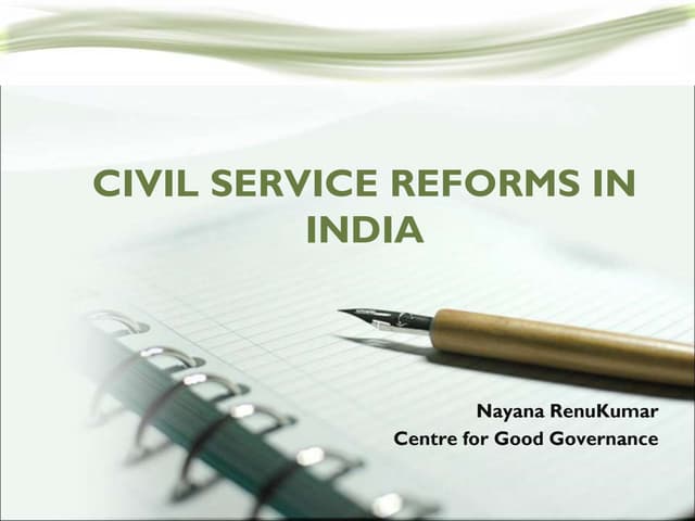 Civil service reforms