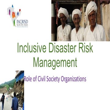 Inclusive Disaster Risk Management