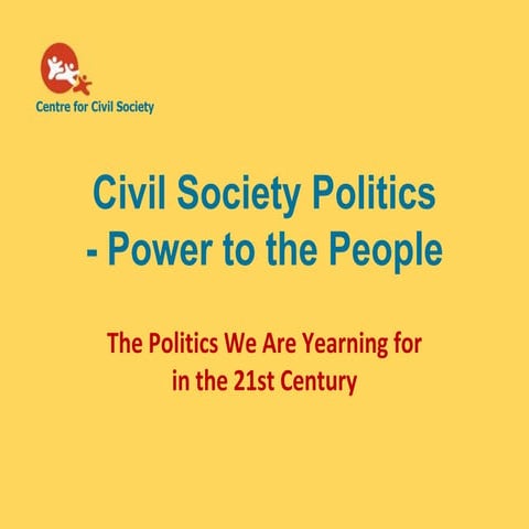 Civil Society Politics | PPT