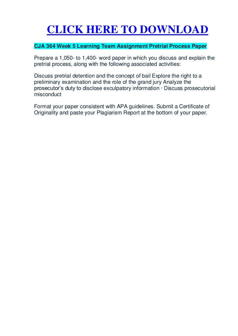 How does pretrial process work picture