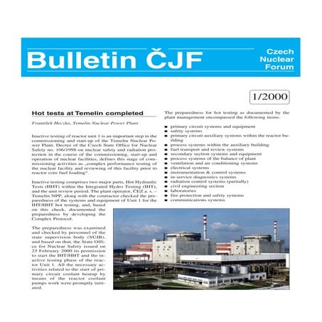 Hot tests at Temelin completed