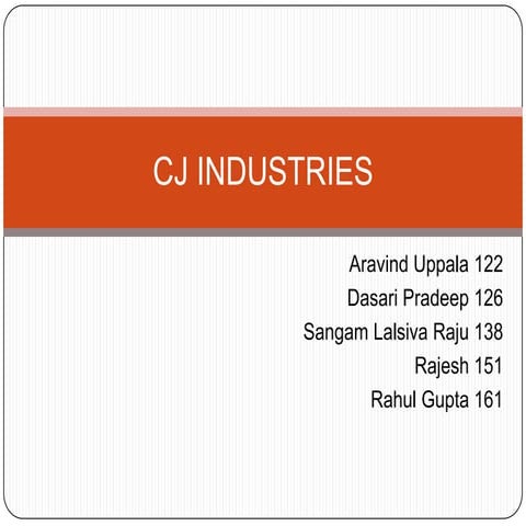 Cj industries supply chain management