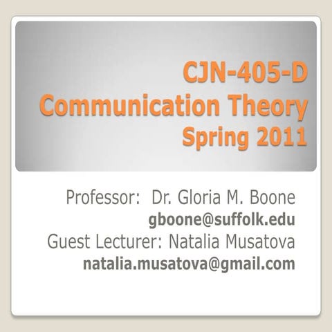 CJN 405 Lecture 3-22-11 