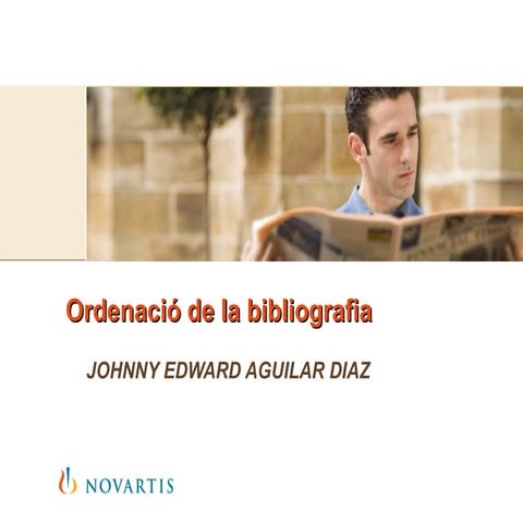 ORDENACION DE LA BIBLIOGRAFIA