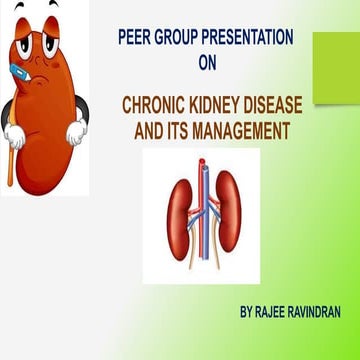Chronic kidney disease and its management