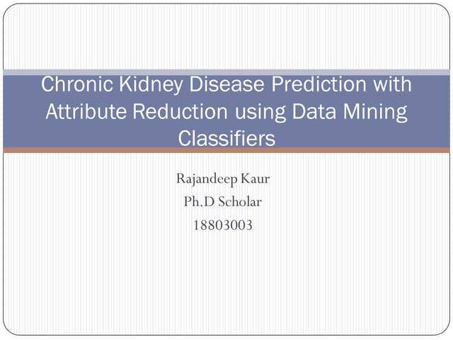 Chronic Kidney Disease Prediction
