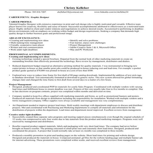 C Kelleher Resume Graphic Designer