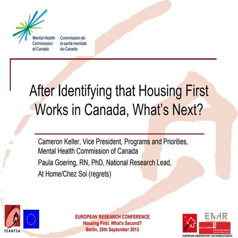 Housing First: An Ecological Approach to Promote Community Integration ...