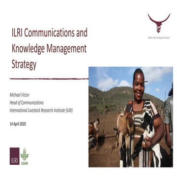 ILRI Communications and Knowledge Management Strategy