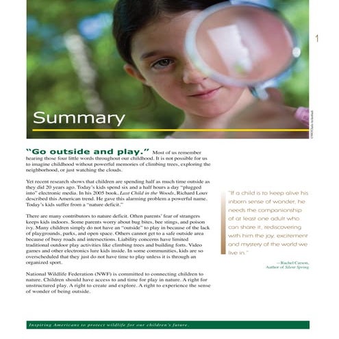 Connecting Today's Kids With Nature