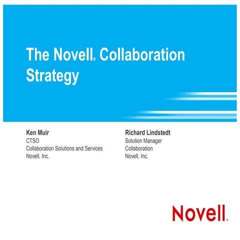 The Novell Collaboration Strategy