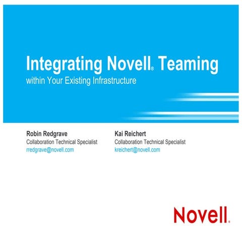 Integrating Novell Teaming within Your Existing Infrastructure