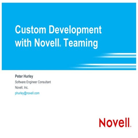 Custom Development with Novell Teaming