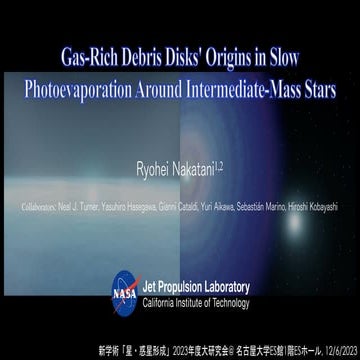 Gas-Rich Debris Disks' Origin in Slow Photoevaporation around Intermediate Ma...