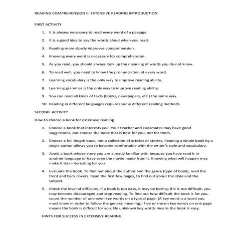 Cl3 extensive reading