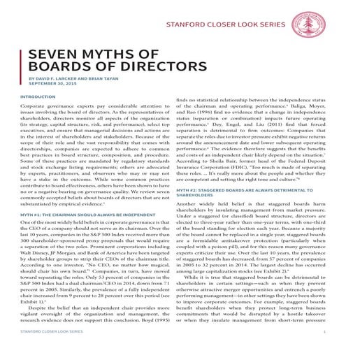 Seven Myths of Boards of Directors
