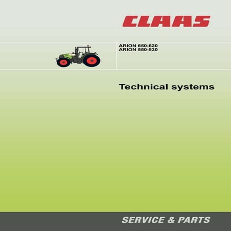 Claas Arion 650 620 550 530 tractor manual