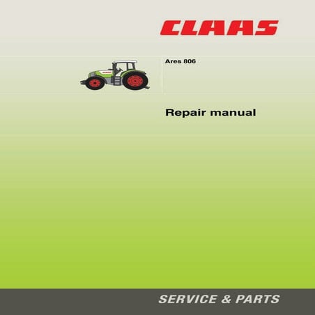Claas Ares 806 Tractor repair manual