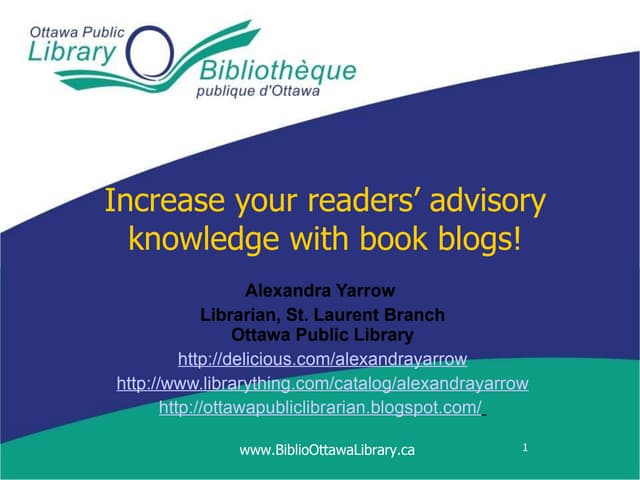 Increase your readers' advisory knowledge with book blogs