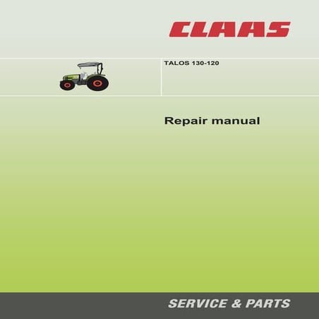 Claas talos 130 (type a38) tractor service repair manual