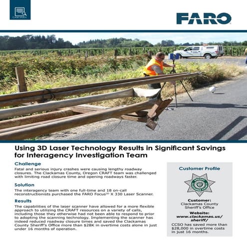 FARO Reality techsheet | PDF