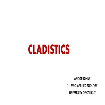 Cladistics