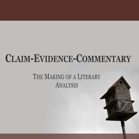 Claim evidence commentary[1]