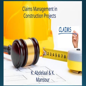 Claim Management in Construction Projects