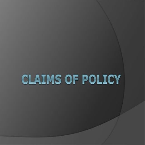 Claims of-policy